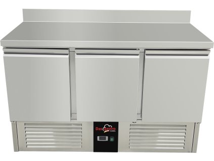 Kühltisch / Zubereitungstisch 1,37 m x 0,7 m - mit 3 Türen
