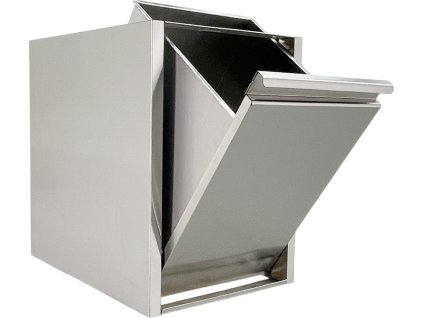Stainless steel waste bin