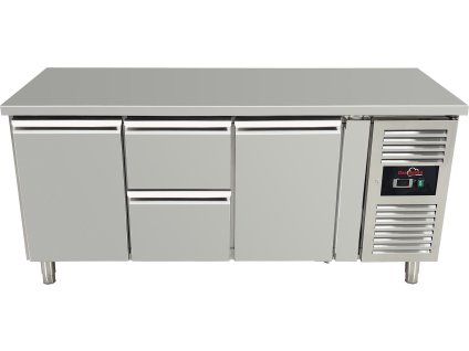 Kühltisch, 2 Türen und 2 Schubladen in der Mitte