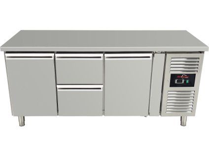 Tavolo refrigerato, 2 ante e 2 cassetti al centro