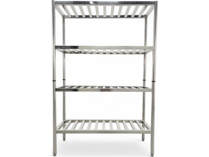 Stainless steel open shelf rack - 1200 x 500 x 1800 mm