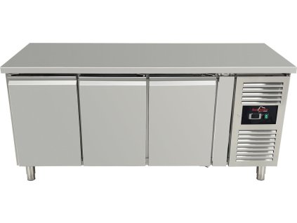 Freezer table with 3 doors