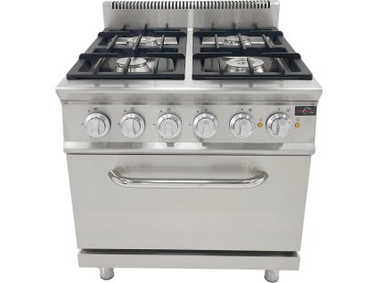 Gasherd - mit 4 Brennern  & Elektrobackofen