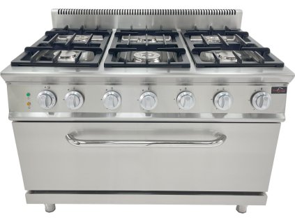 6 burner gas stove + electric oven