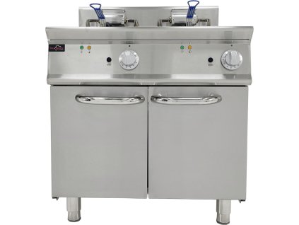 Elektrická fritéza 2×28 l se skříní (dvojitá)