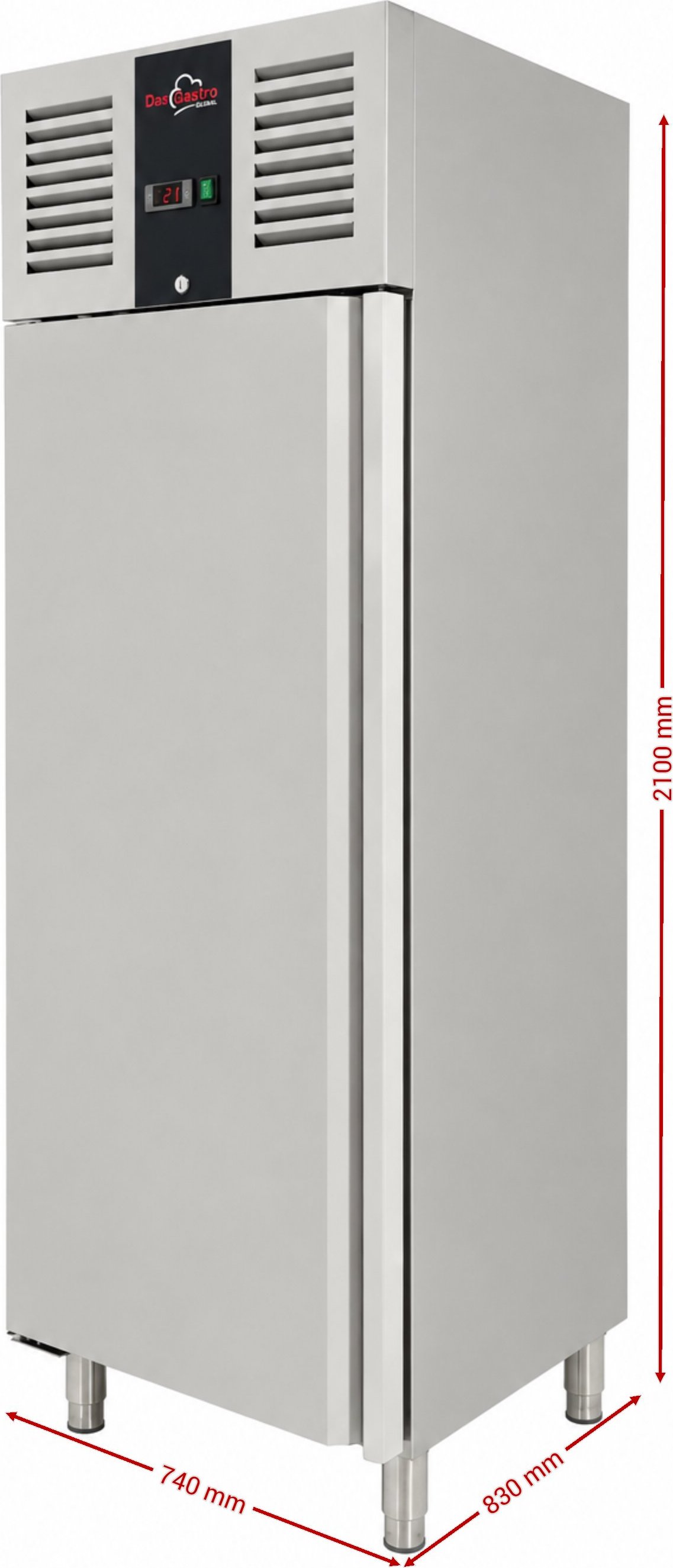 Lednice - 0,74 x 0,84 m - s nerezovými dveřmi