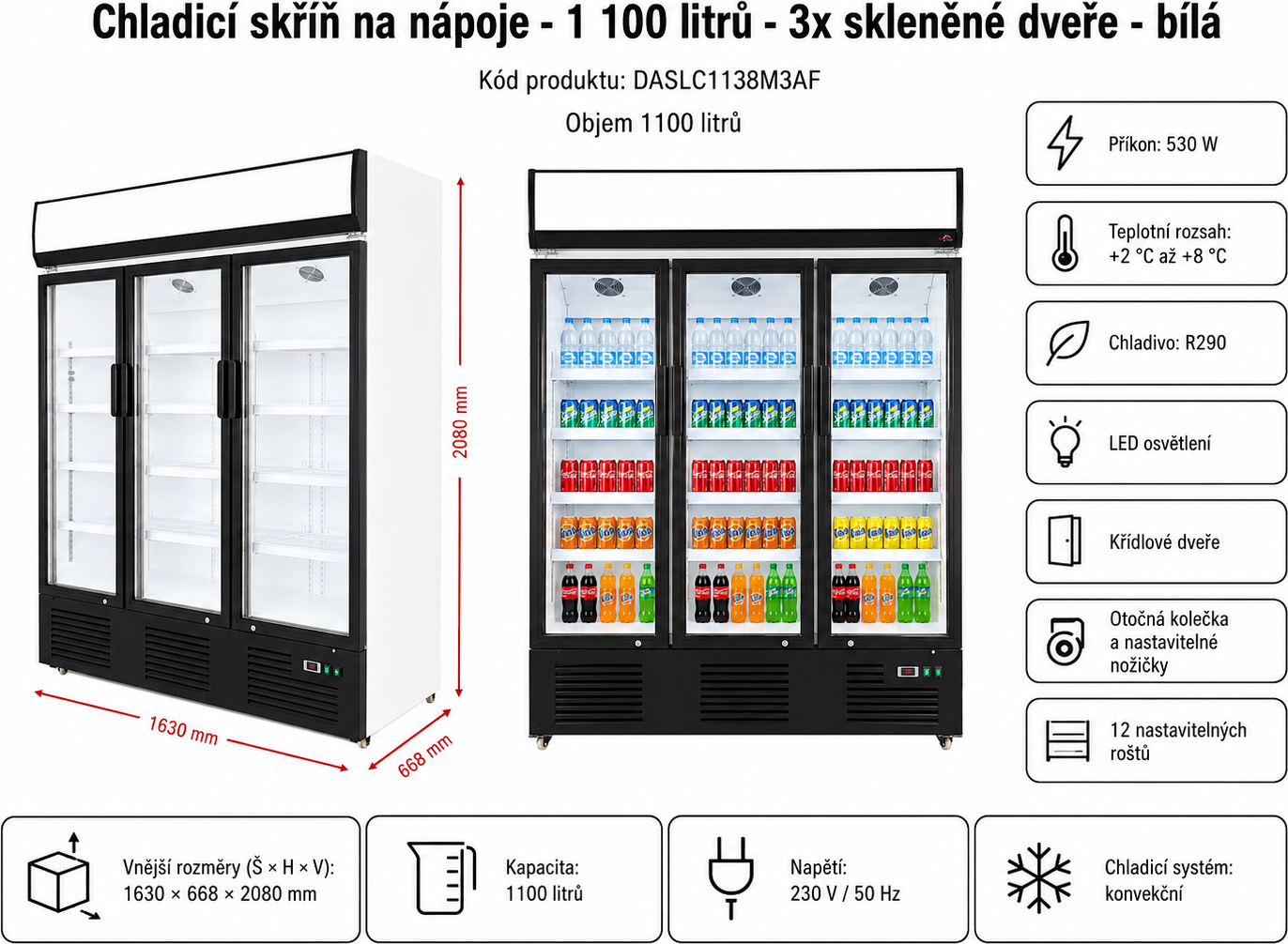 Chladnička na nápoje 1100 L