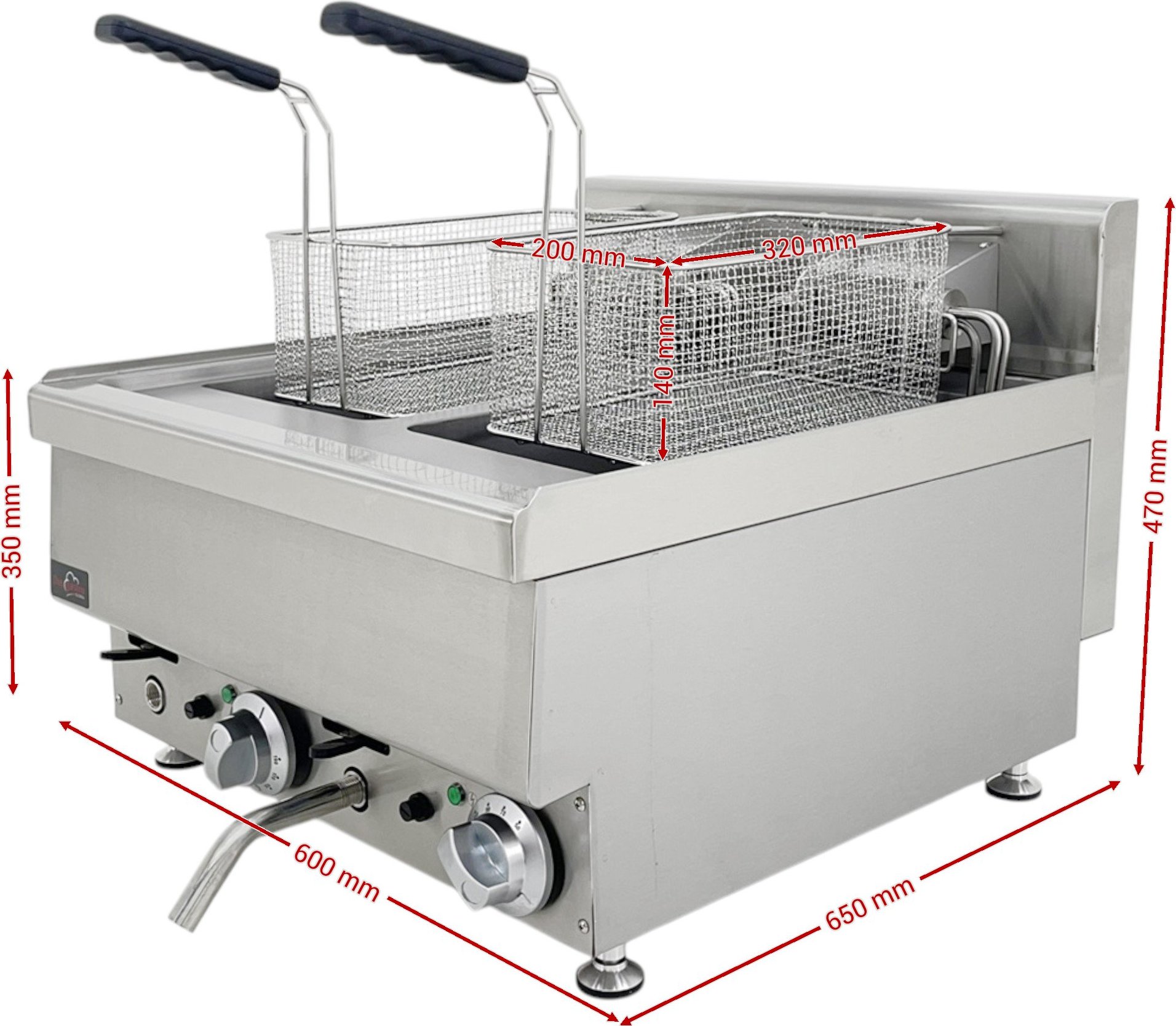 Elektrická fritéza - 11,5 +11,5L (20 kW)