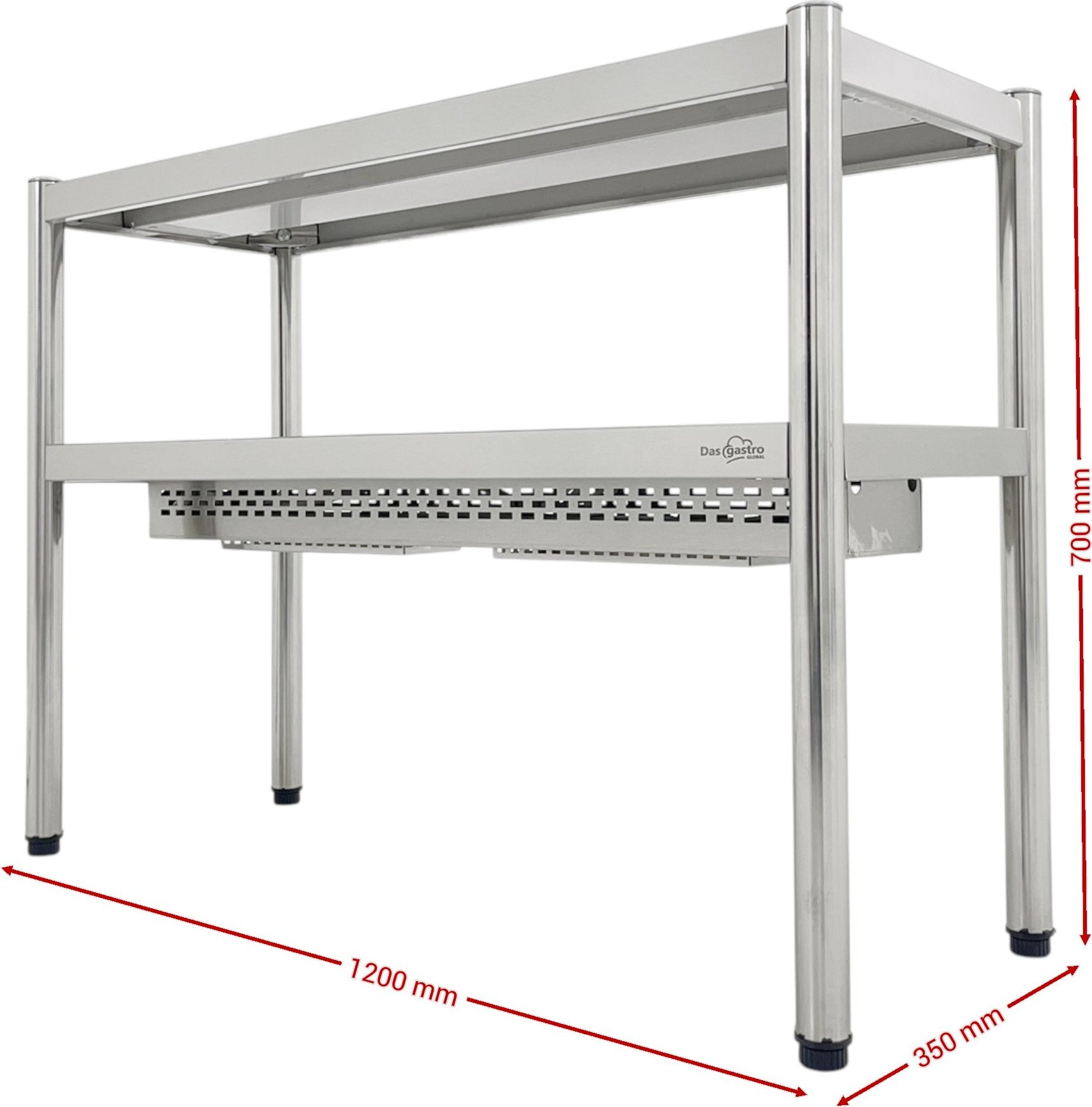Tepelný most 1,2 m – 2 police (1× vyhřívané) – výška 0,7 m