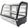 Countertop refrigerated display case - 160L - silver rounded