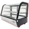 Countertop refrigerated display case - 160L - silver rounded