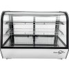 Countertop refrigerated display case - 160L - silver rounded