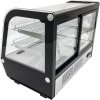 Countertop refrigerated display case - 160L - silver rounded