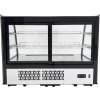 Countertop refrigerated display case - 160L - silver rounded