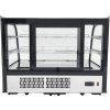 Countertop refrigerated display case - 160L - silver rounded