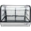 Countertop refrigerated display case - 160L - silver rounded