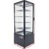 Panoramic showcase - 98 liters - Black