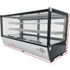 Countertop refrigerated display case - 200L - silver