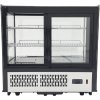 Countertop refrigerated display case - 120L - silver