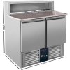 Refrigerated table with saladette and granite top - 0.9 x 0.7 m - with 2 doors