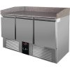 Pizza cooling table - 1.4 x 0.7 m - with 3 doors