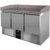 Table de refroidissement pour pizzas - 1,4 x 0,7 m - avec 3 portes