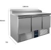 Saladette / preparation table - 1.36 x 0.7 m - with 3 doors