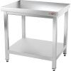 PREMIUM stainless steel workbench with bottom shelf without back edge 1.0 m