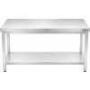 PREMIUM Stainless Steel Work Table with Bottom Shelf and No Back Panel, 2,000 x 700 mm