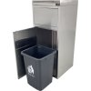Stainless steel trash can
