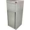 Stainless steel trash can