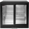 Bar fridge – 0.9 m – 190 l – with 2 glass doors and 2 shelves – black