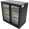 Barová chladnička – 0,9 m – 190 l – s 2 sklenenými dvierkami a 2 policami – čierna