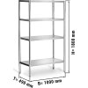 Shelf - stainless steel 1000 x 500 x 1800 mm