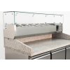 Pizza cooling table with 3 doors and salad bar