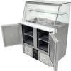 Saladette (GN) - with 2 doors and glass top 900 x 700