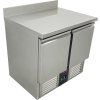 Tavolo refrigerato 0,9 x 0,7 m - con 2 porte e bordo posteriore