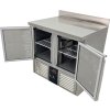 Refrigerated table 0.9 x 0.7 m - with 2 doors and rear upstand