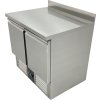 Refrigerated table 0.9 x 0.7 m - with 2 doors and rear upstand