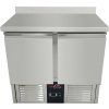 Tavolo refrigerato 0,9 x 0,7 m - con 2 porte e bordo posteriore
