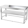 Edelstahl-Werkbank mit Unterboden und Latten ohne Hinterkante - 2000 x 700 x 870 mm