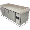 Pizza cooling table - 2015 x 800 mm - with 3 doors