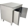 Stainless steel work cabinet 800 x 700 - with hinged doors