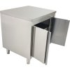 Stainless steel work cabinet 800 x 700 - with hinged doors