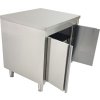 Stainless steel work cabinet 600 x 700 - with hinged doors