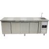 Cooling table with sink and 4 doors