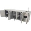 Cooling table with sink and 4 doors