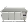Refrigerated table with 3 doors and rear upstand