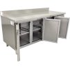Refrigerated table with 3 doors and rear upstand