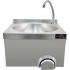 Hand basin – stainless steel, with knee control – 400x400x310 mm